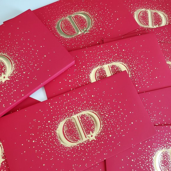 2 x DIOR gold logo Red Lucky Money Envelopes card - Picture 2 of 8